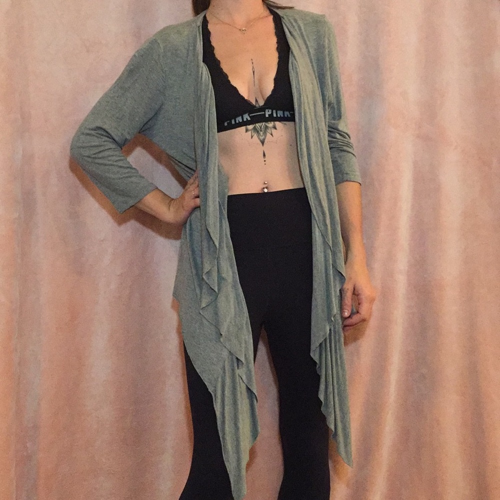 Gray cardigan